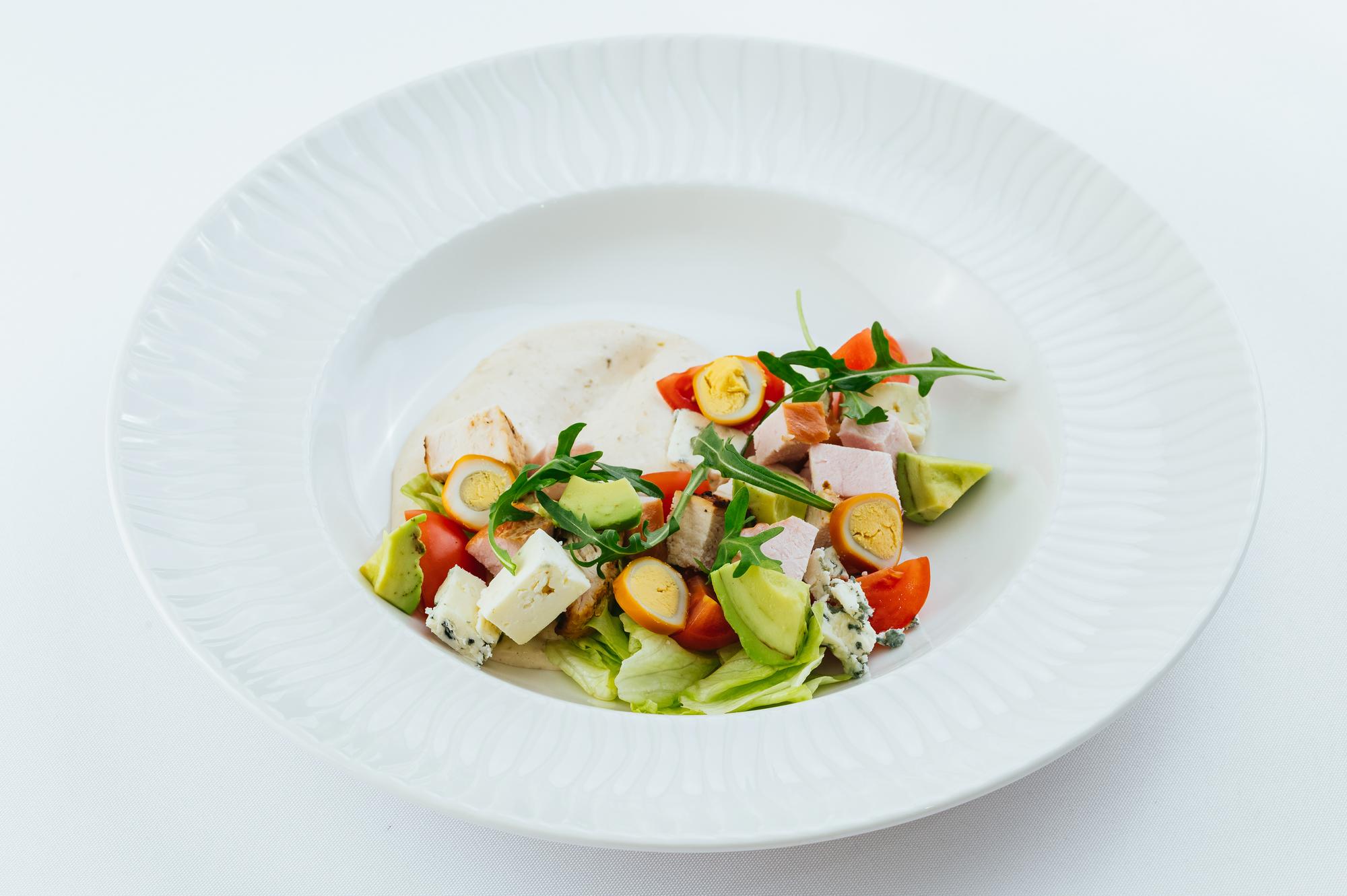 plated meal after service ready to serve